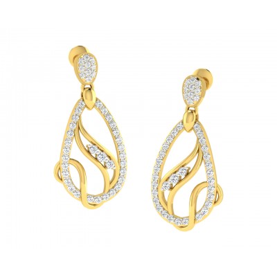 Lyra Diamond Earrings in Gold